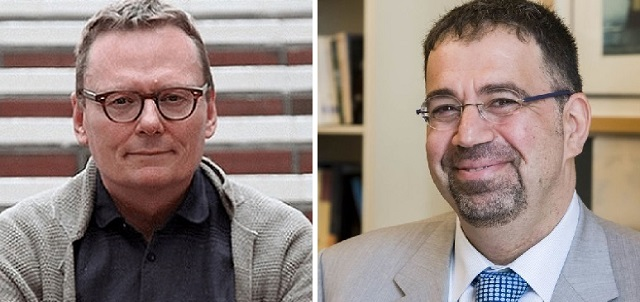 Portraits of Daron Acemoglu and James A. Robinson